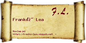Frankó Lea névjegykártya